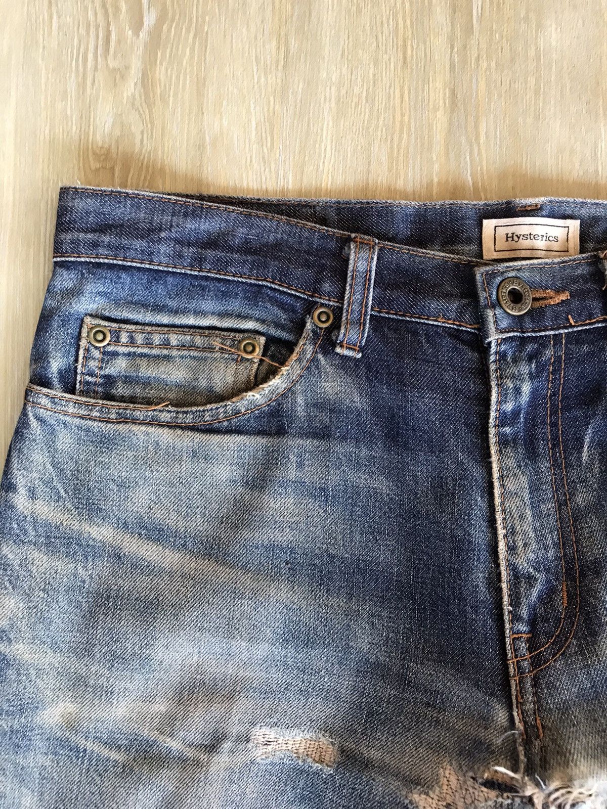 Hysteric Glamour Hysteric Glamour Hysterics Distressed Jeans Leather Patc Size US 32 / EU 48 - 6 Thumbnail