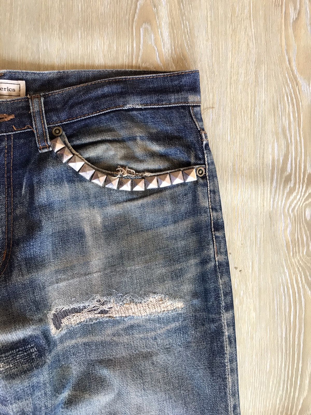 Hysteric Glamour Hysteric Glamour Hysterics Distressed Jeans Leather Patc Size US 32 / EU 48 - 7 Thumbnail