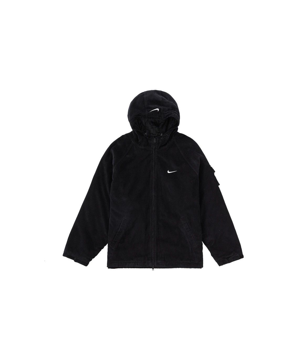 Nike × Supreme Supreme x Nike Arc Corduroy Hooded Jacket Black | Grailed