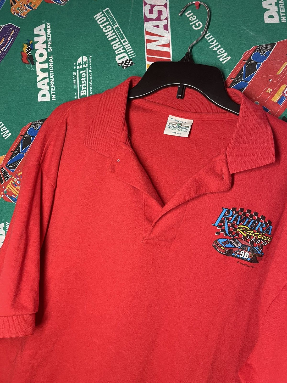 Vintage 80s Racing Team Polo Shirt single stitch NASCAR sportswear Size US XL / EU 56 / 4 - 5 Thumbnail
