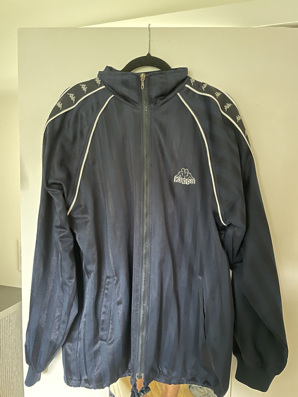 Kappa × Vintage Vintage Navy Kappa Pinstripe Track Jacket Size US L / EU 52-54 / 3 - 3 Thumbnail
