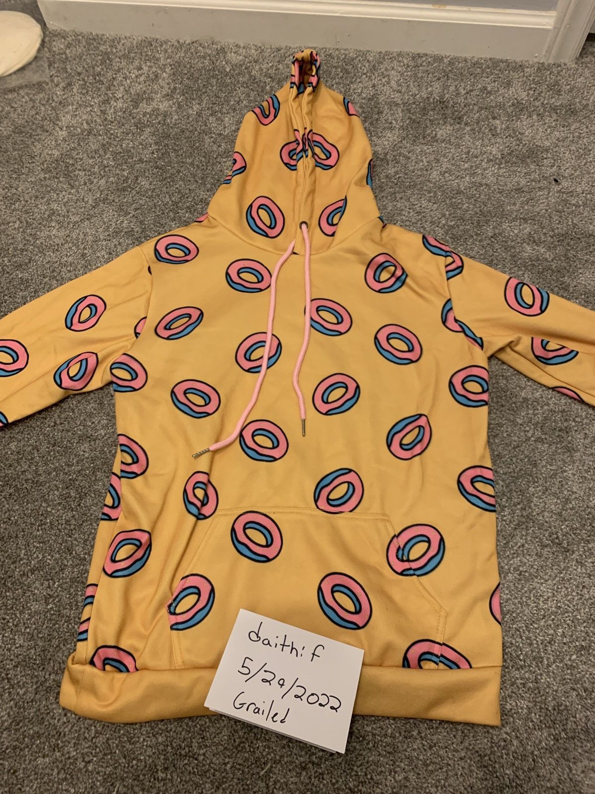 Odd future yellow donut hoodie sale