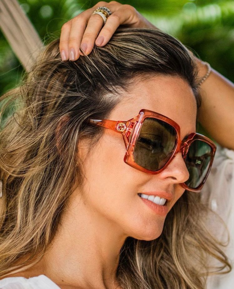 Gucci Light Pink Gg0876s 003 Rectangle Oversized Sunglasses Gucci Light Pink Gg0876s 003 Rectangle Oversized Sunglasses