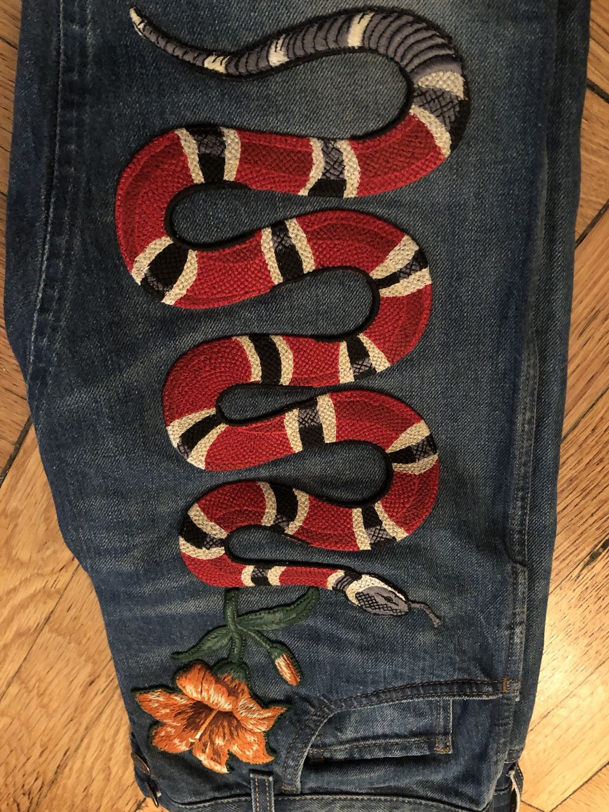 Gucci Gucci Snake Denim Size US 32 / EU 48 - 3 Thumbnail
