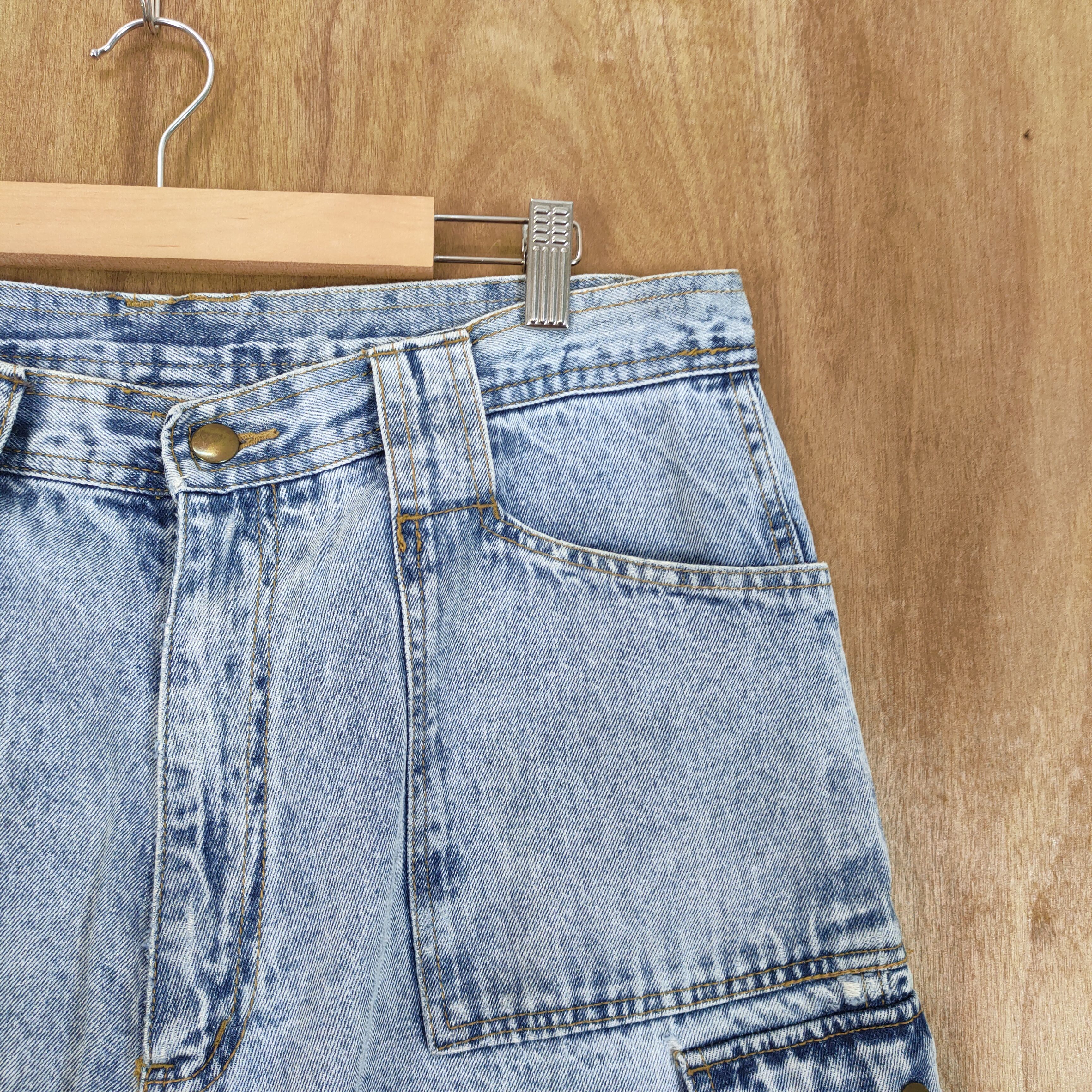 Japanese Brand × Vintage MANX FADED LIGHT BLUE BAGGY JEANS CARGO PANTS Size US 34 / EU 50 - 5 Thumbnail