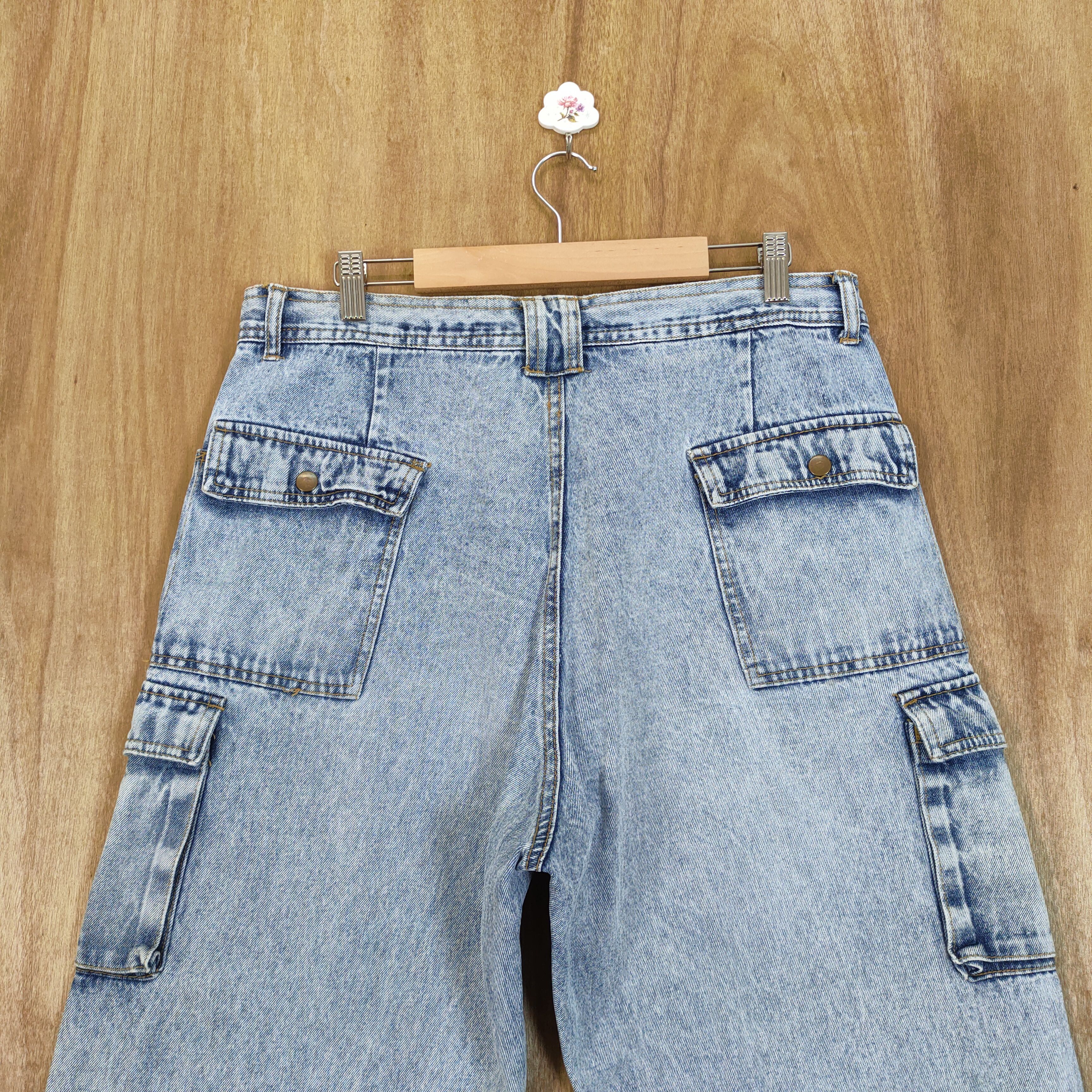 Japanese Brand × Vintage MANX FADED LIGHT BLUE BAGGY JEANS CARGO PANTS Size US 34 / EU 50 - 7 Thumbnail
