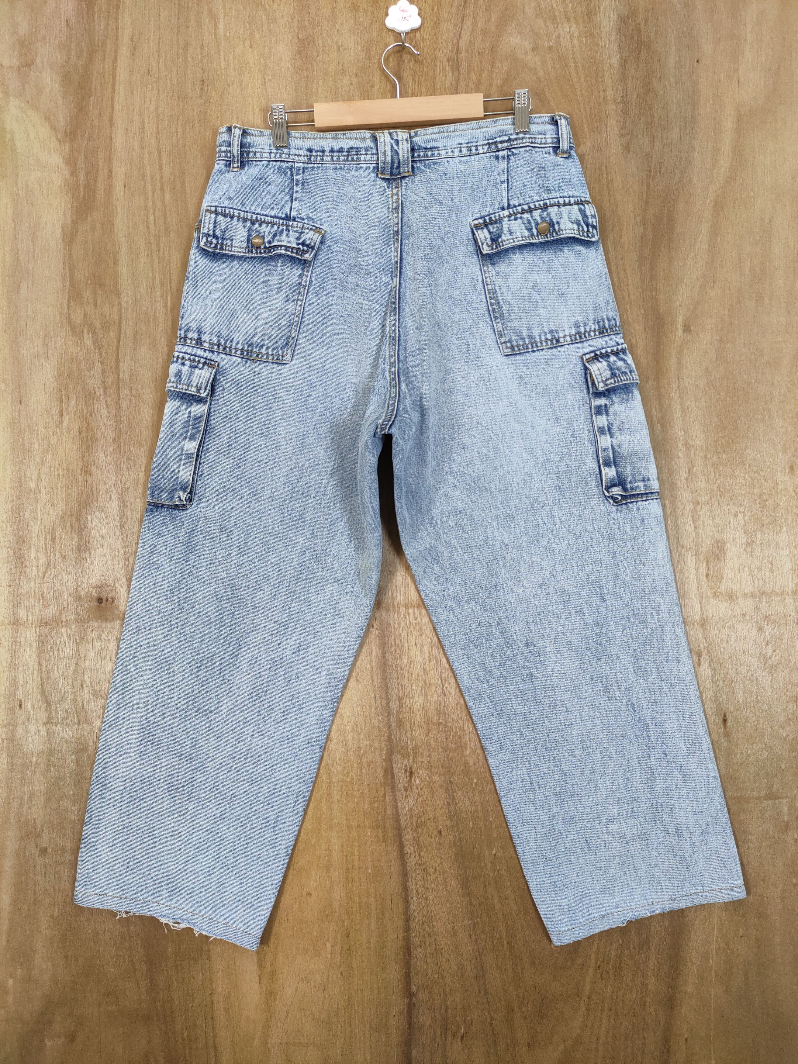 Japanese Brand × Vintage MANX FADED LIGHT BLUE BAGGY JEANS CARGO PANTS Size US 34 / EU 50 - 6 Thumbnail