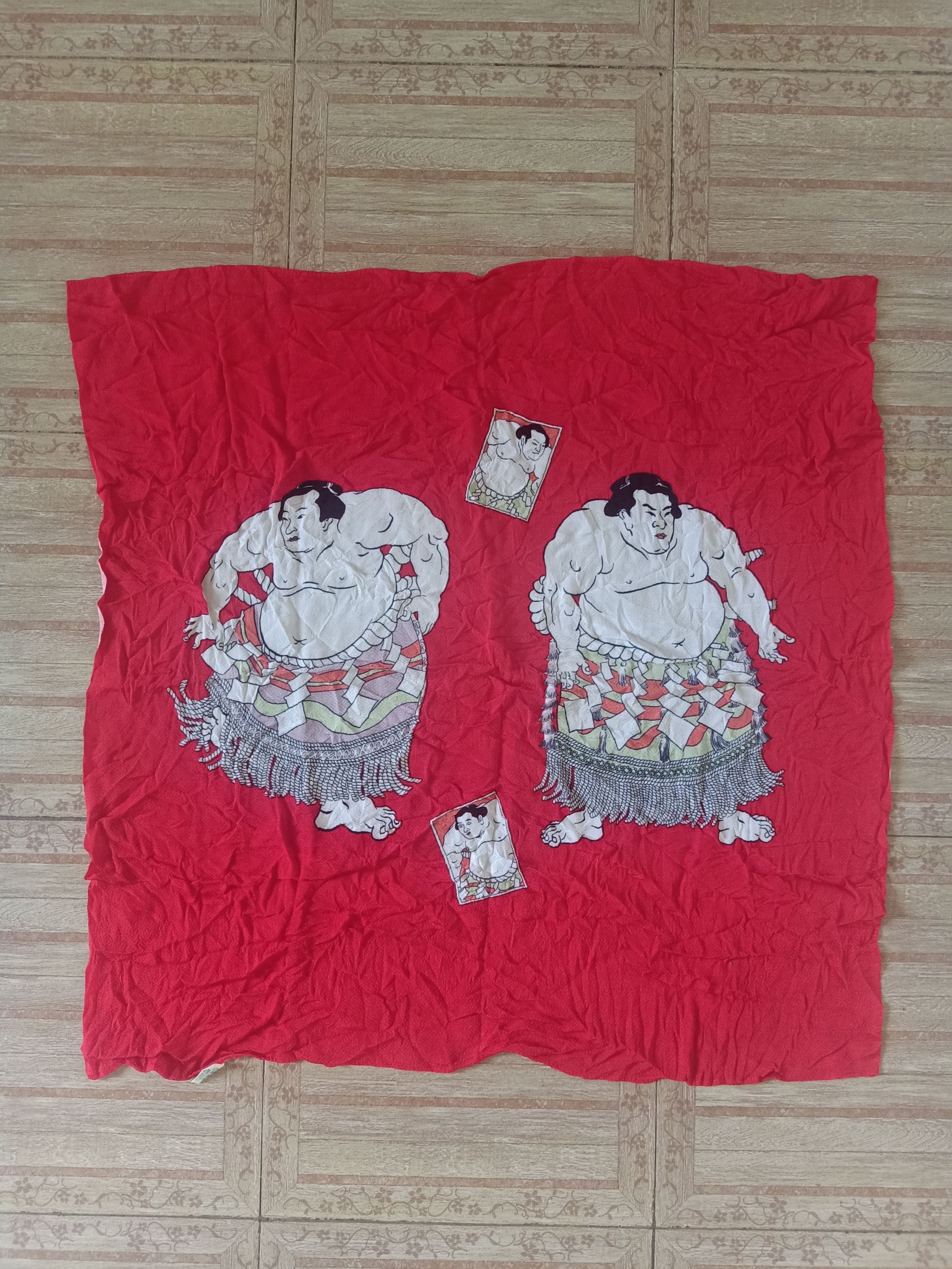 Japanese Brand × Vintage Rare!!! Vtg Chiri men Japan scarf sumo design Size ONE SIZE - 1 Thumbnail
