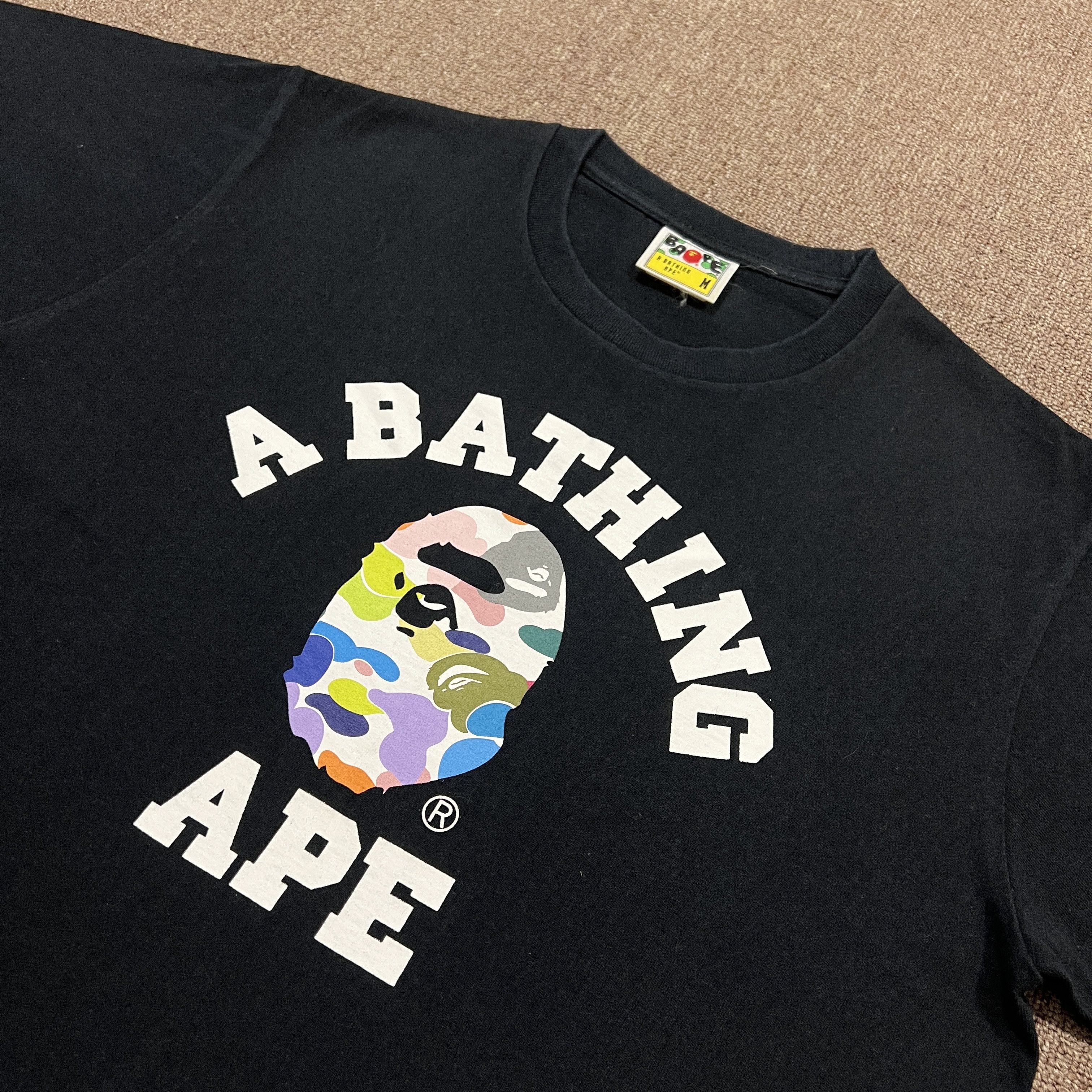 Bape Bape Multi Camo College Tee Size US M / EU 48-50 / 2 - 1 Thumbnail