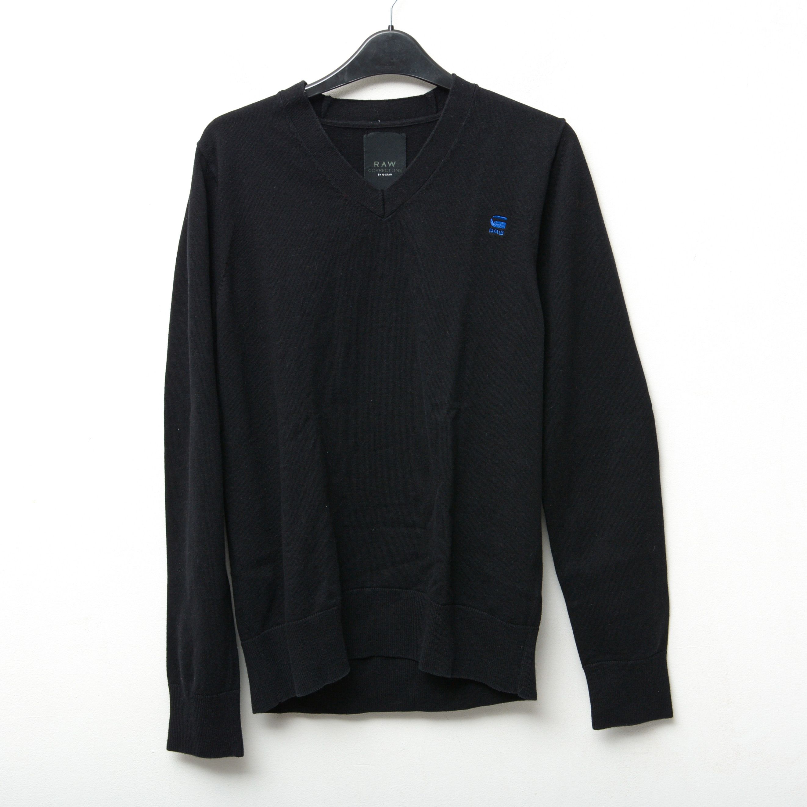 G-Star Men L Sweatshirt Jumper Sweater Pullover Black Alpaca V-Neck Size US L / EU 52-54 / 3 - 1 Thumbnail