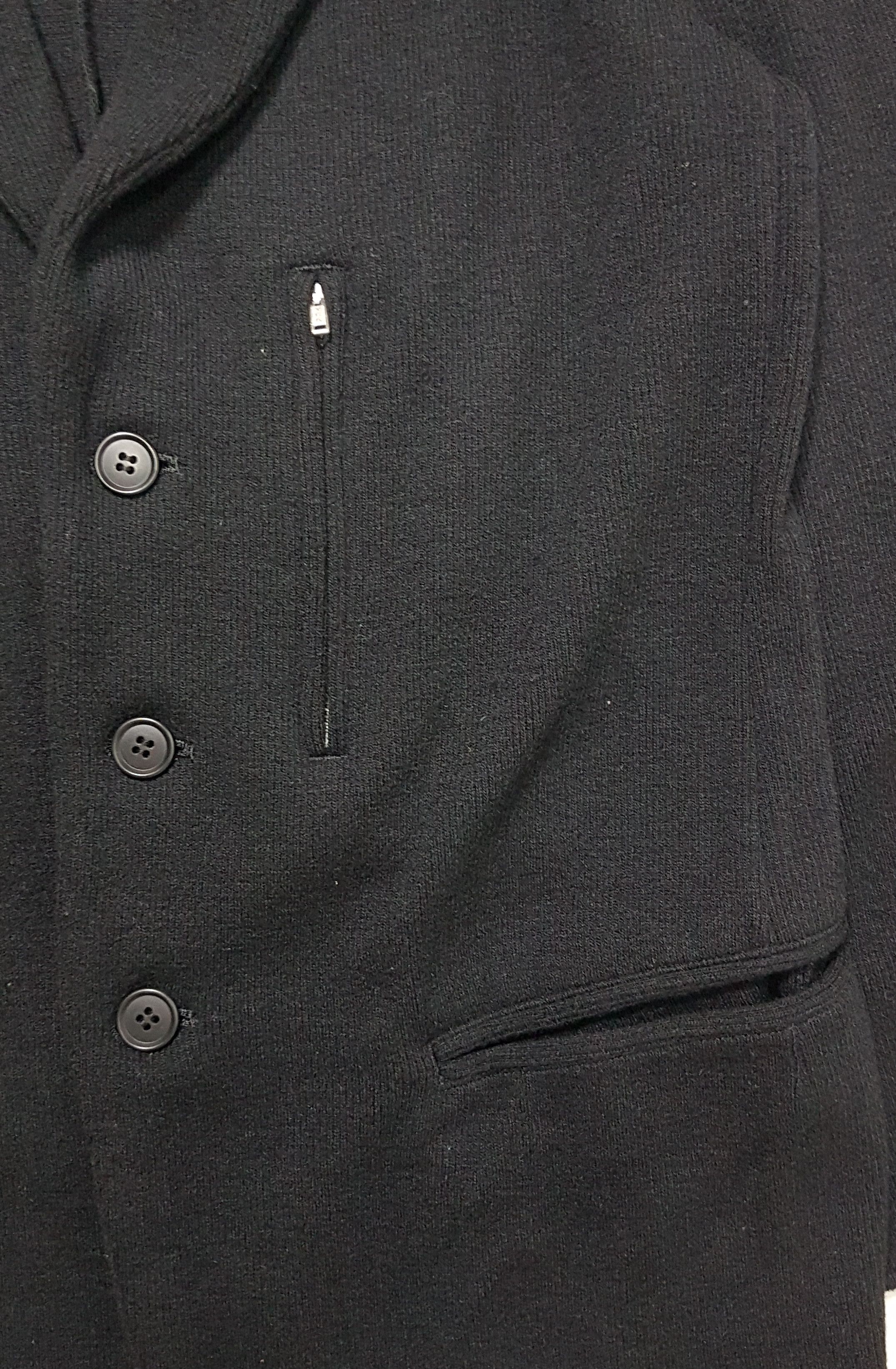 Yohji Yamamoto Y’s by Yohji Yamamoto Rib Knit Wool Blazer Jacket Size M / US 6-8 / IT 42-44 - 6 Thumbnail