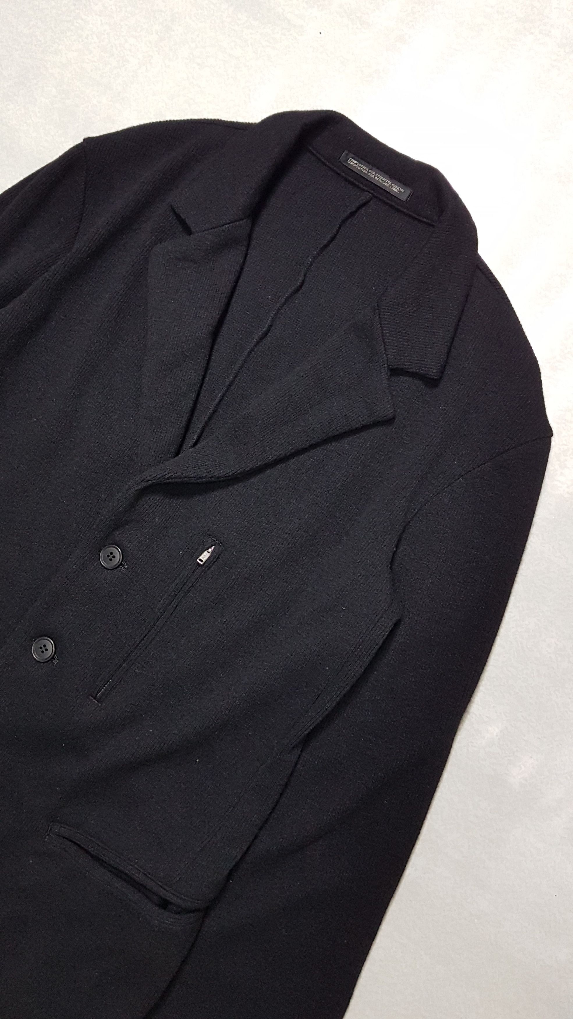 Yohji Yamamoto Y’s by Yohji Yamamoto Rib Knit Wool Blazer Jacket Size M / US 6-8 / IT 42-44 - 3 Thumbnail