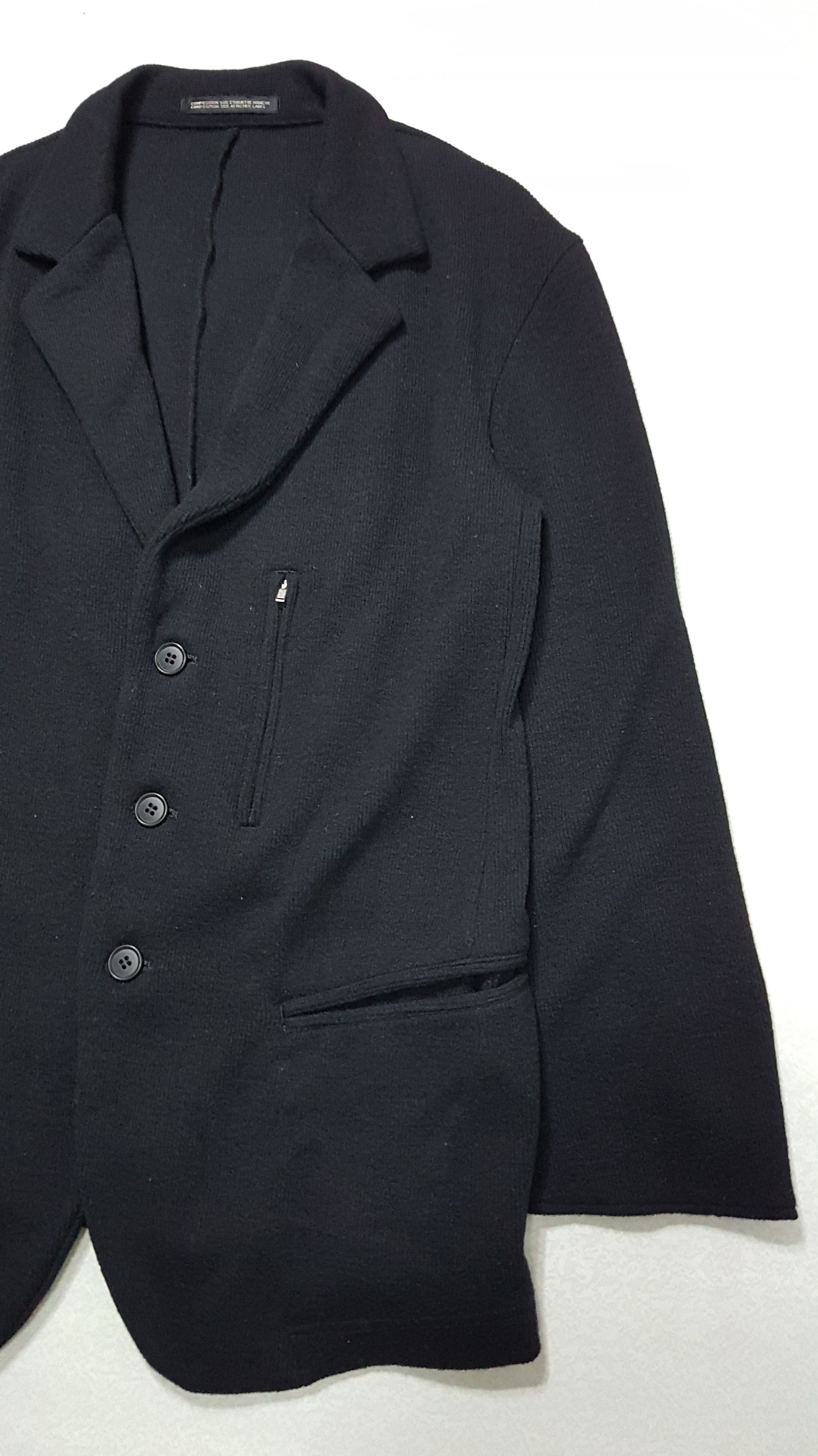 Yohji Yamamoto Y’s by Yohji Yamamoto Rib Knit Wool Blazer Jacket Size M / US 6-8 / IT 42-44 - 5 Thumbnail