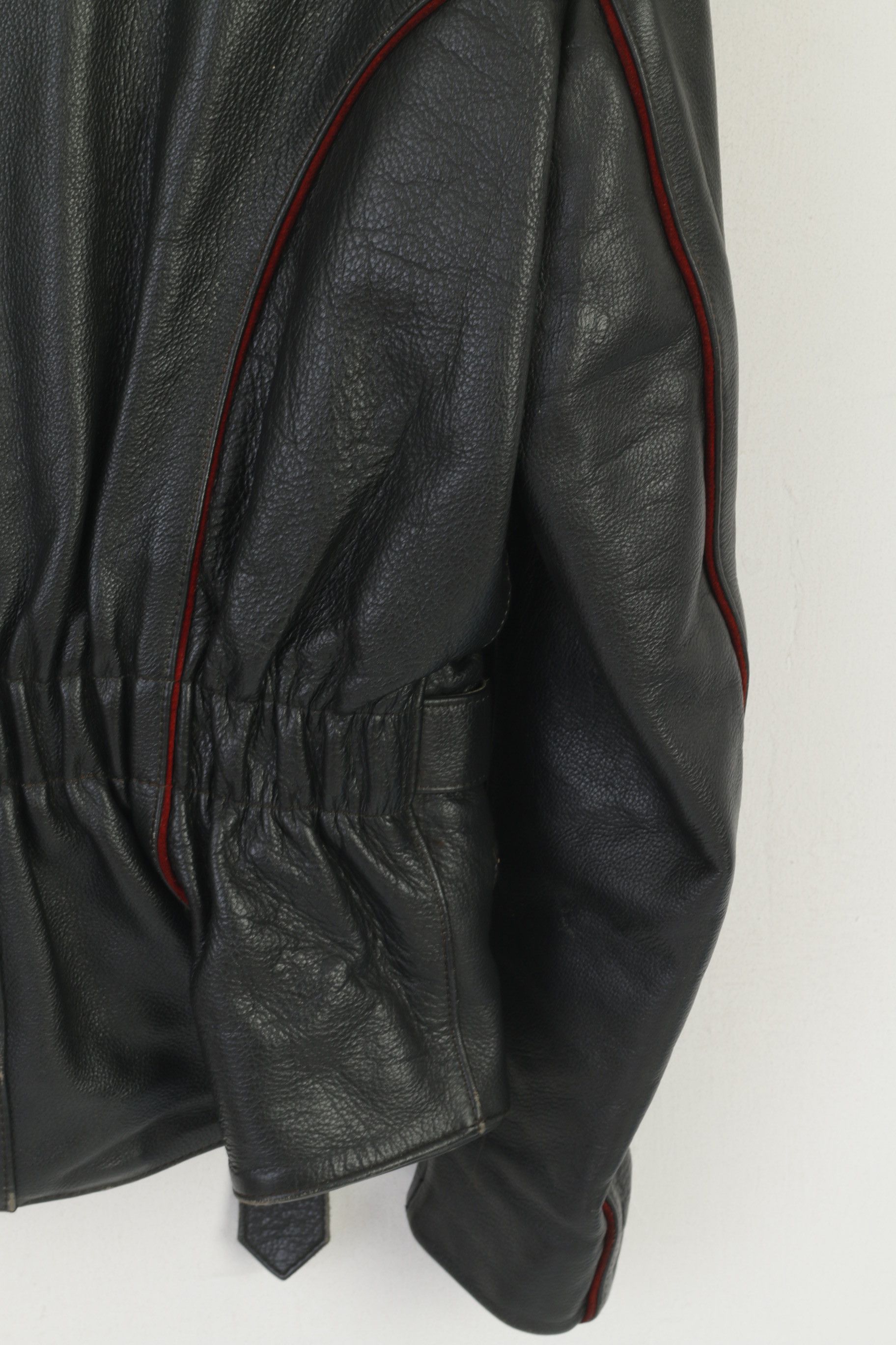 Vintage Vintage Men S Leather Jacket Black Vintage Biker Heavy 6184 Size US S / EU 44-46 / 1 - 7 Thumbnail