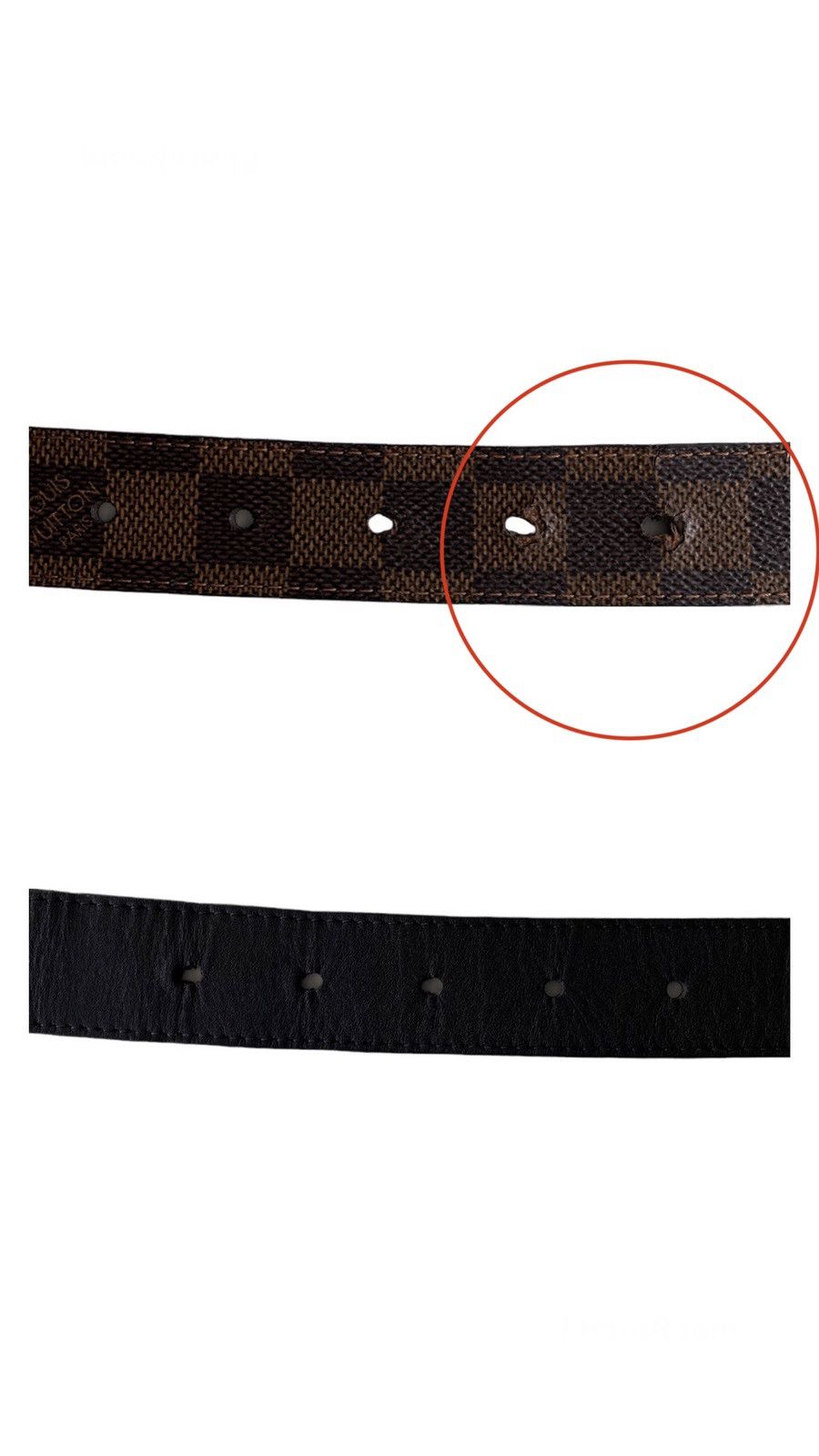 Louis Vuitton LOUIS VUITTON Reversible Silver Buckle Damier Ebene Belt Size 32 - 3 Thumbnail