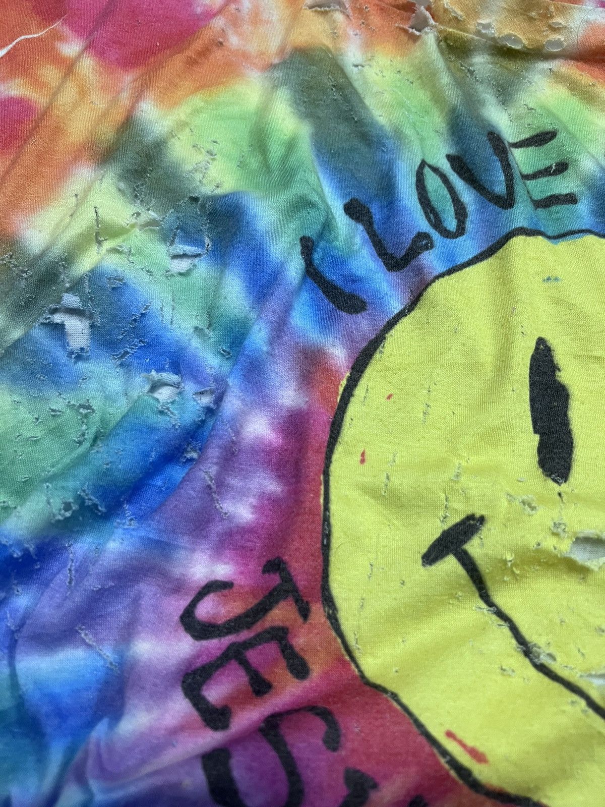 Vintage SICK🔥Thrashed I LOVE JESUS, JESUS LOVE U BAGGY TSHIRT Size US XL / EU 56 / 4 - 3 Thumbnail