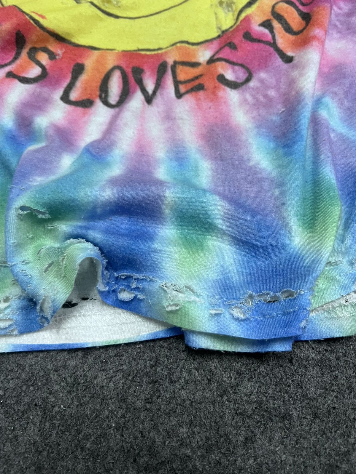 Vintage SICK🔥Thrashed I LOVE JESUS, JESUS LOVE U BAGGY TSHIRT Size US XL / EU 56 / 4 - 6 Thumbnail