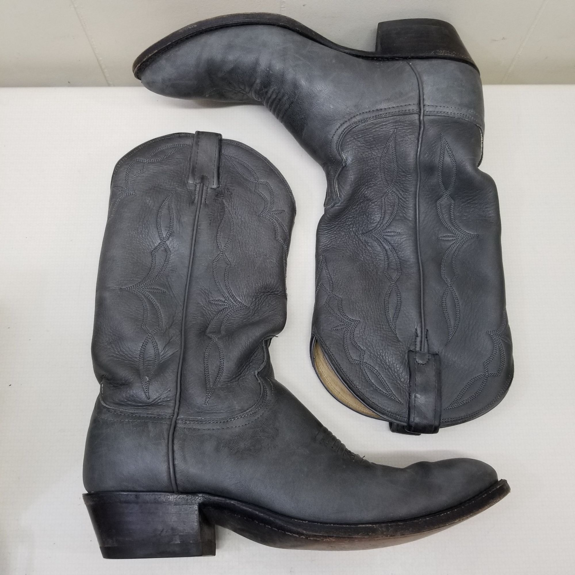 Dan Post Dan Post 10D Western Gray Cowboy Boots Cosplay Leather Size US 10 / EU 43 - 4 Thumbnail