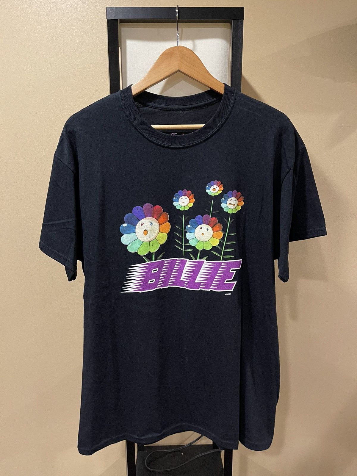 Billie Eilish Just Don x Murakami x Billie Eilish Meadow Black Flowers Tee Size US L / EU 52-54 / 3 - 3 Thumbnail