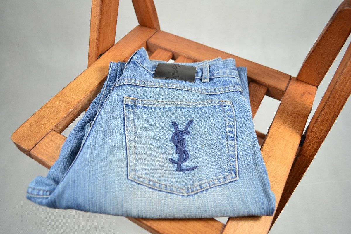 Ysl yves saint Laurent denim jeans size 30 big logo