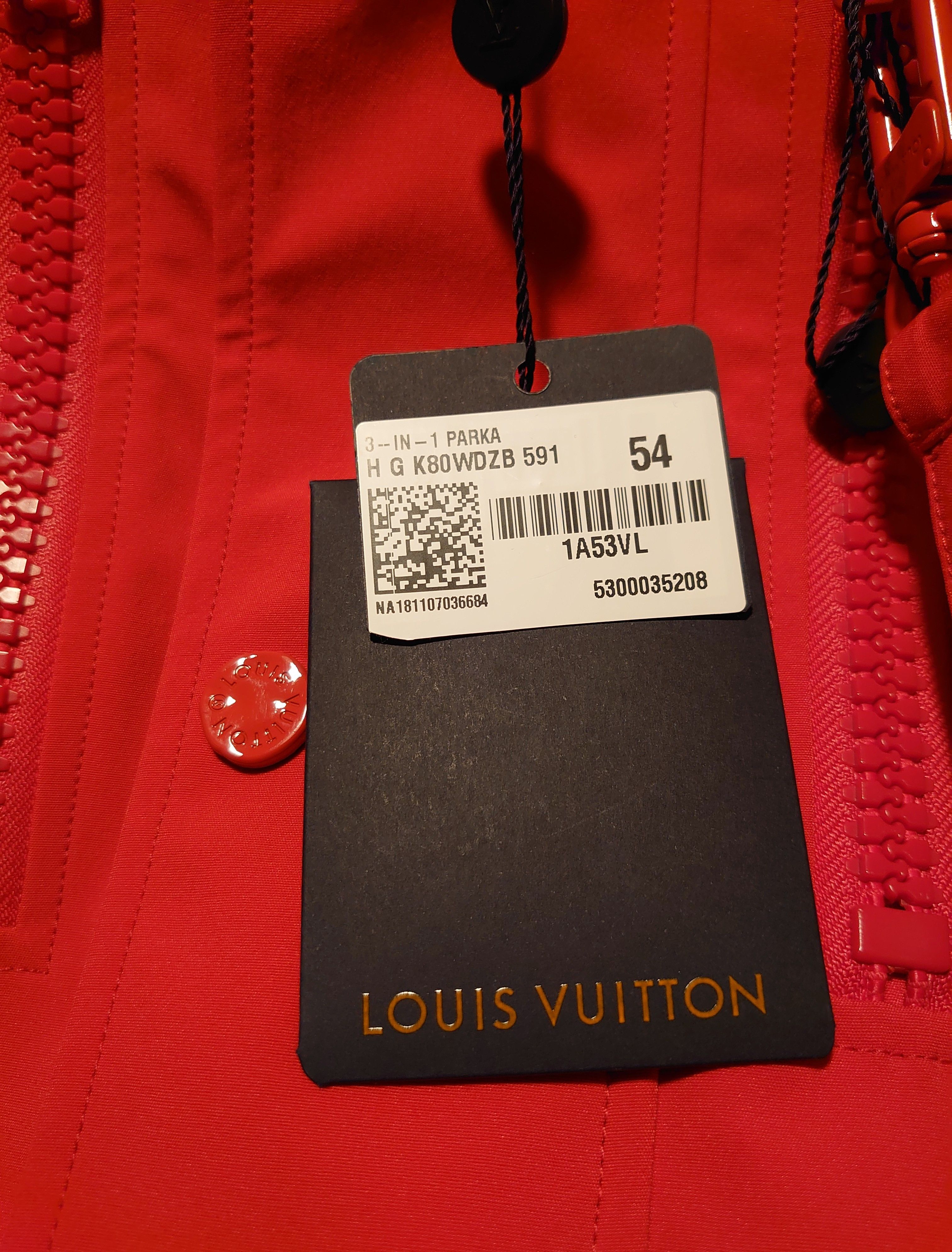 Louis Vuitton × Virgil Abloh 3-in-1 Red Parka SS19 Collection Size US L / EU 52-54 / 3 - 7 Thumbnail