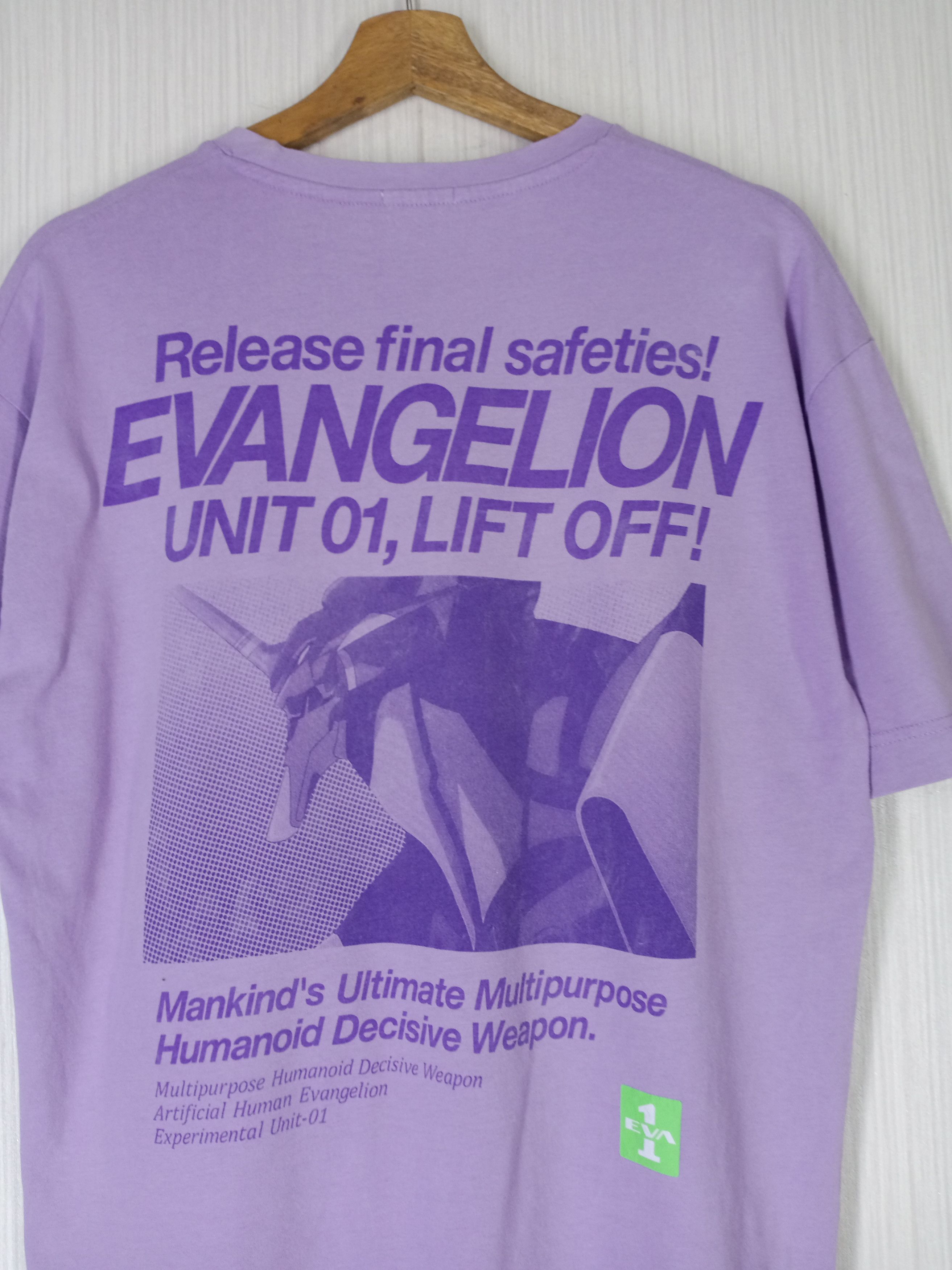 Anime Rare Vintage Neon Genesis Evangalion Japanese Anime Size US M / EU 48-50 / 2 - 5 Thumbnail
