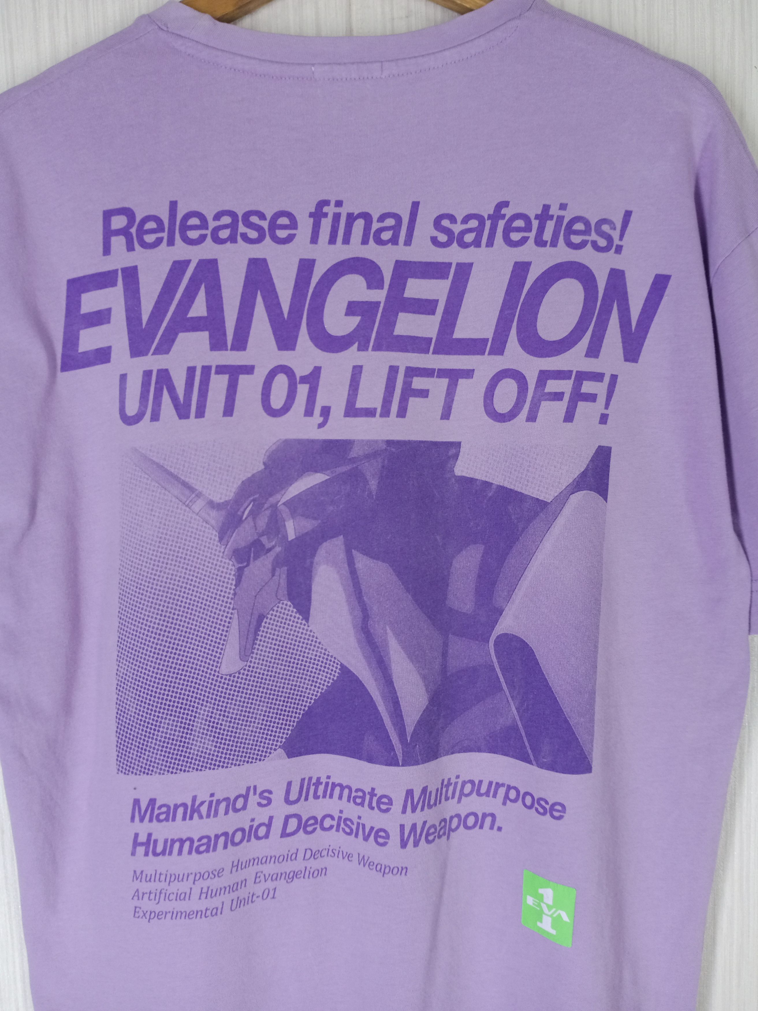 Anime Rare Vintage Neon Genesis Evangalion Japanese Anime Size US M / EU 48-50 / 2 - 2 Thumbnail