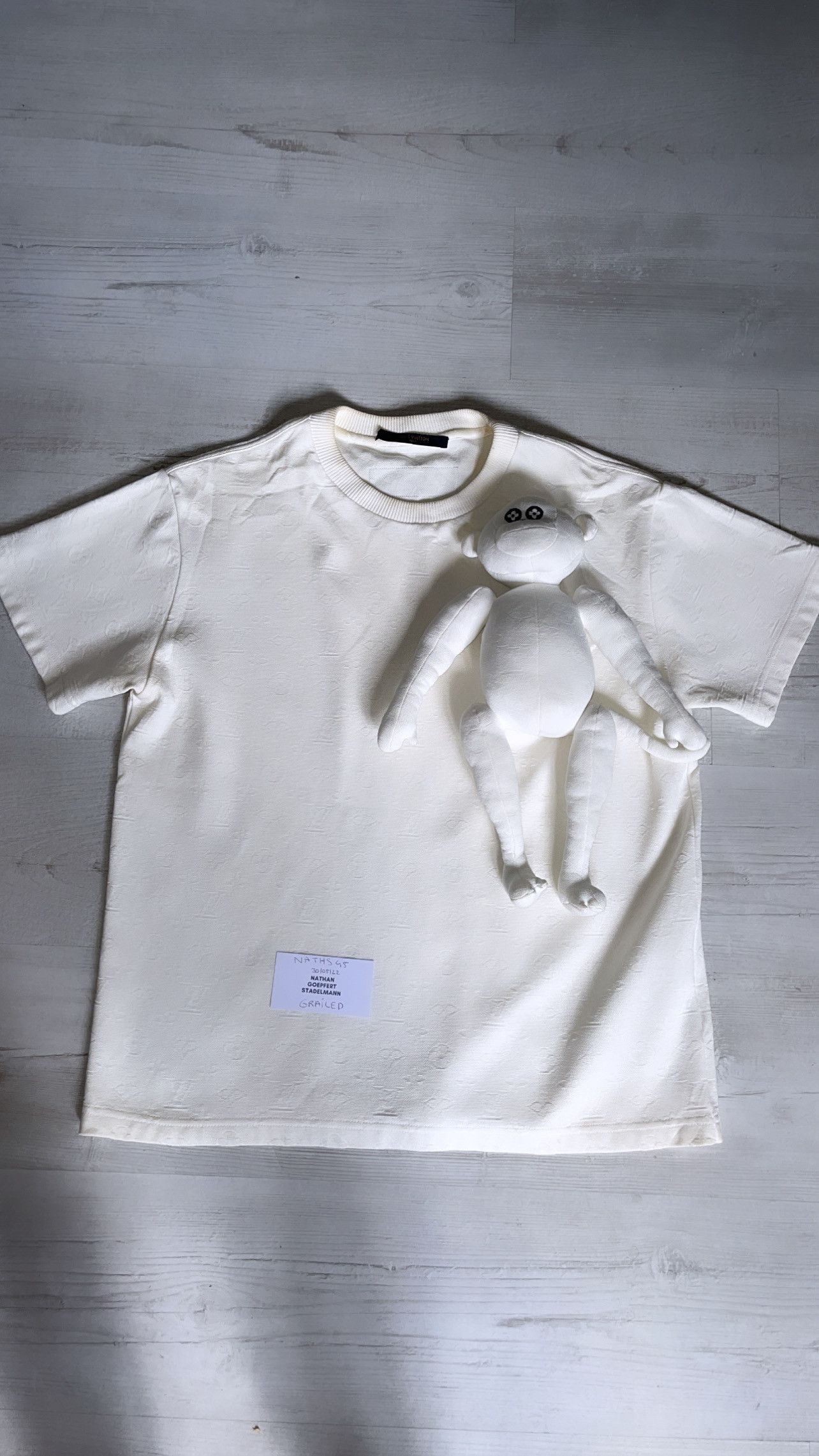 LOUIS VUITTON Tops Short Sleeve T-shirt 3d monkey almost unused