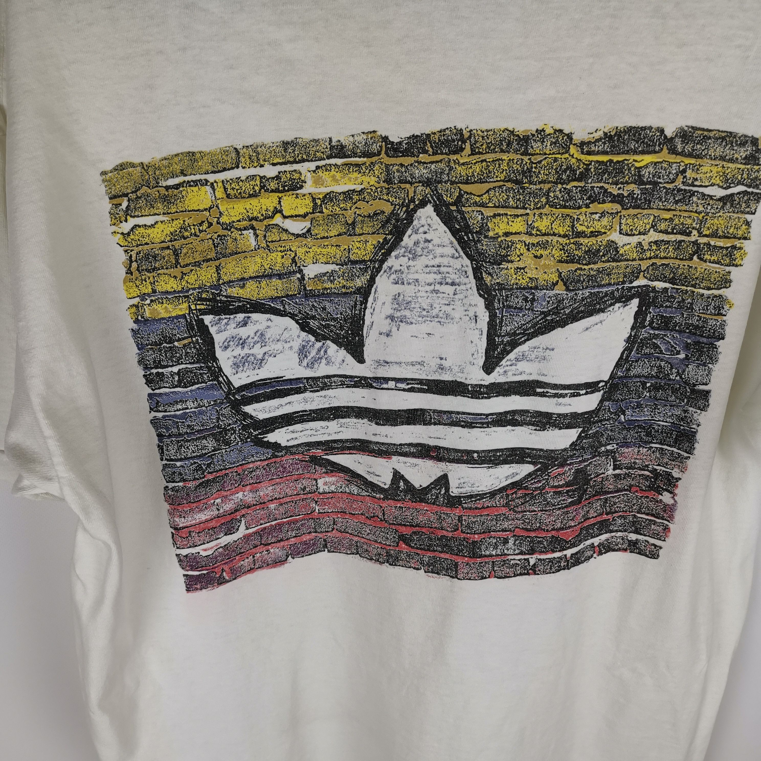 Adidas × Vintage Rare Vintage 90s Adidas Big logo tee shirt made in USA Size US M / EU 48-50 / 2 - 3 Thumbnail