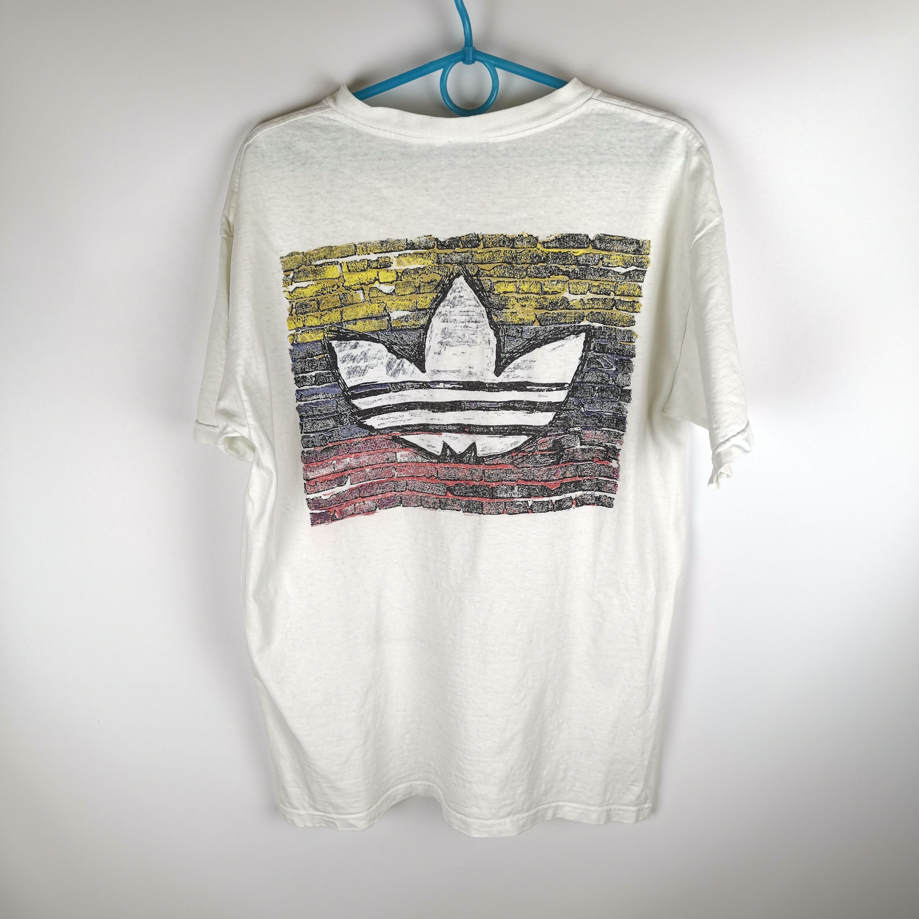 Adidas × Vintage Rare Vintage 90s Adidas Big logo tee shirt made in USA Size US M / EU 48-50 / 2 - 1 Thumbnail