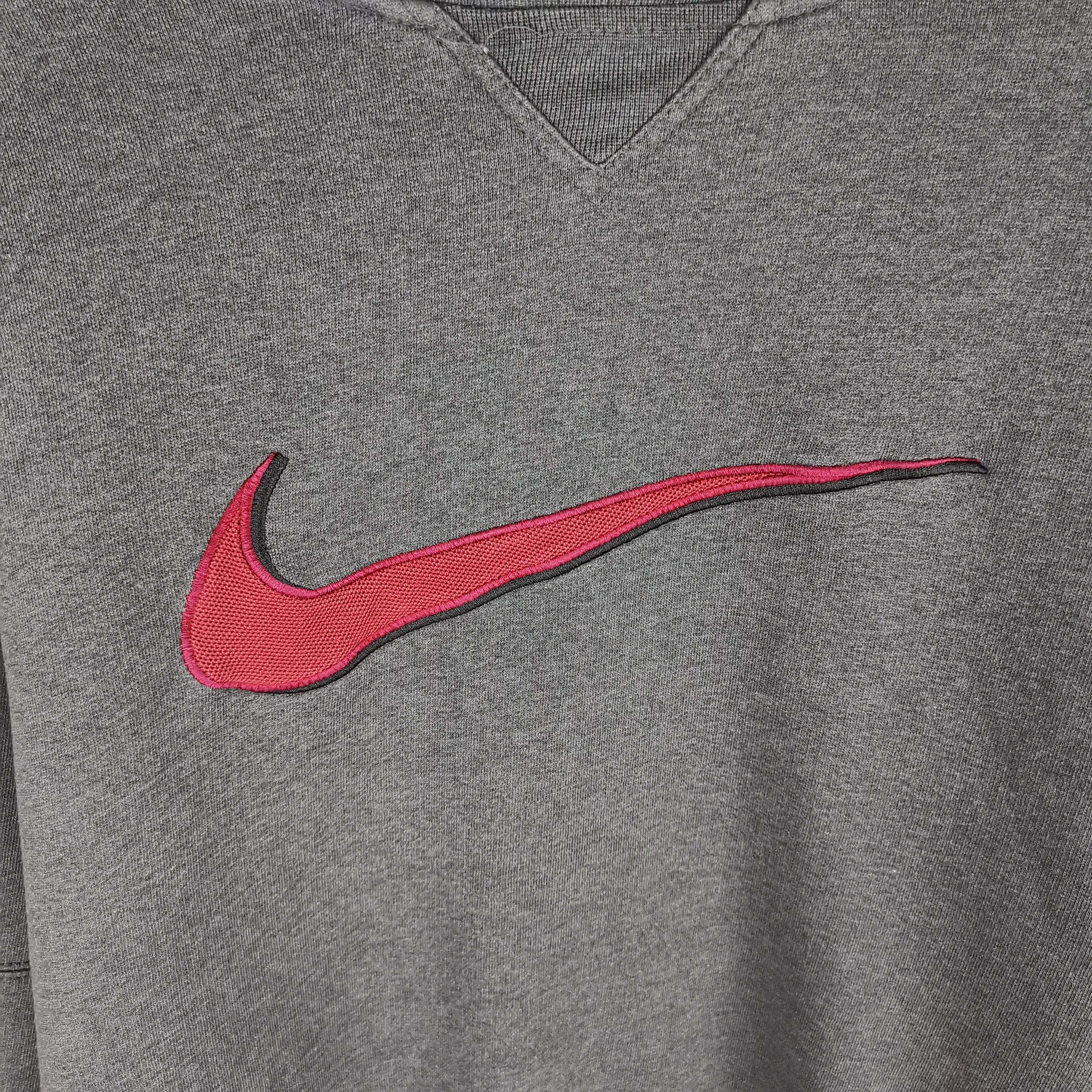 Nike Vintage 90s Nike big red swoosh gray sweatshirt Size US M / EU 48-50 / 2 - 3 Thumbnail