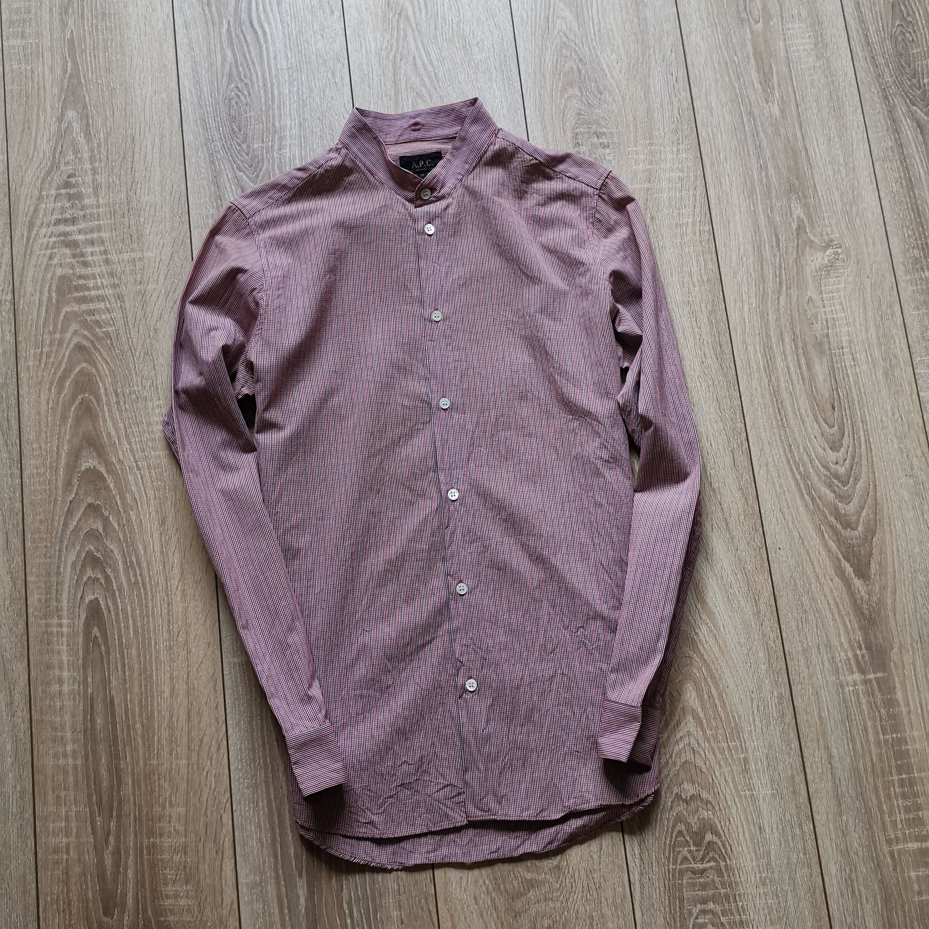 A.P.C. A.P.C rue madame paris plaid shirt with 2 kind of collar Size US M / EU 48-50 / 2 - 7 Thumbnail