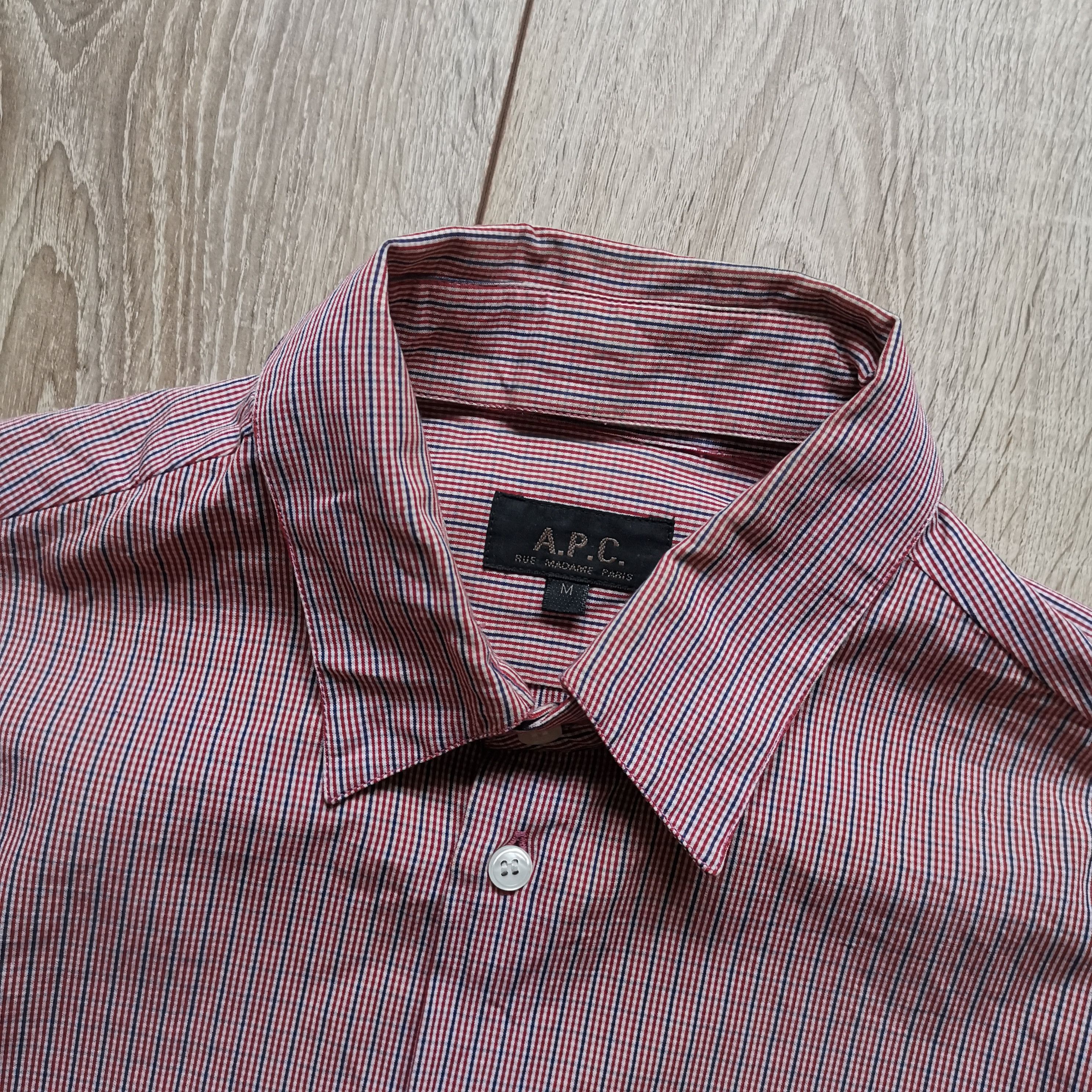 A.P.C. A.P.C rue madame paris plaid shirt with 2 kind of collar Size US M / EU 48-50 / 2 - 3 Thumbnail
