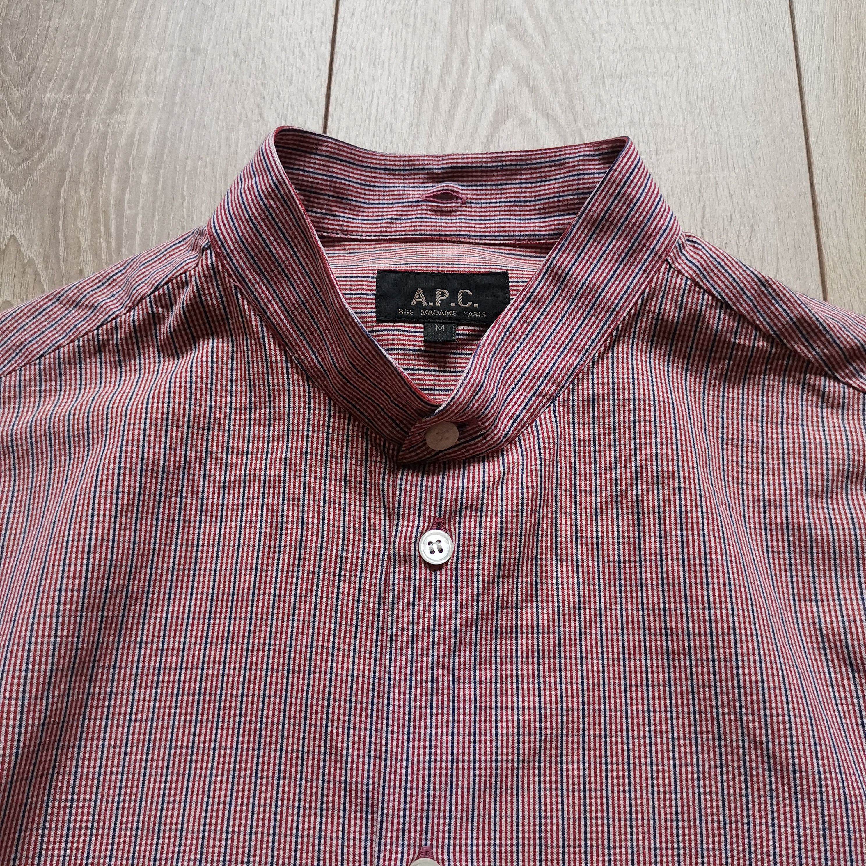 A.P.C. A.P.C rue madame paris plaid shirt with 2 kind of collar Size US M / EU 48-50 / 2 - 6 Thumbnail