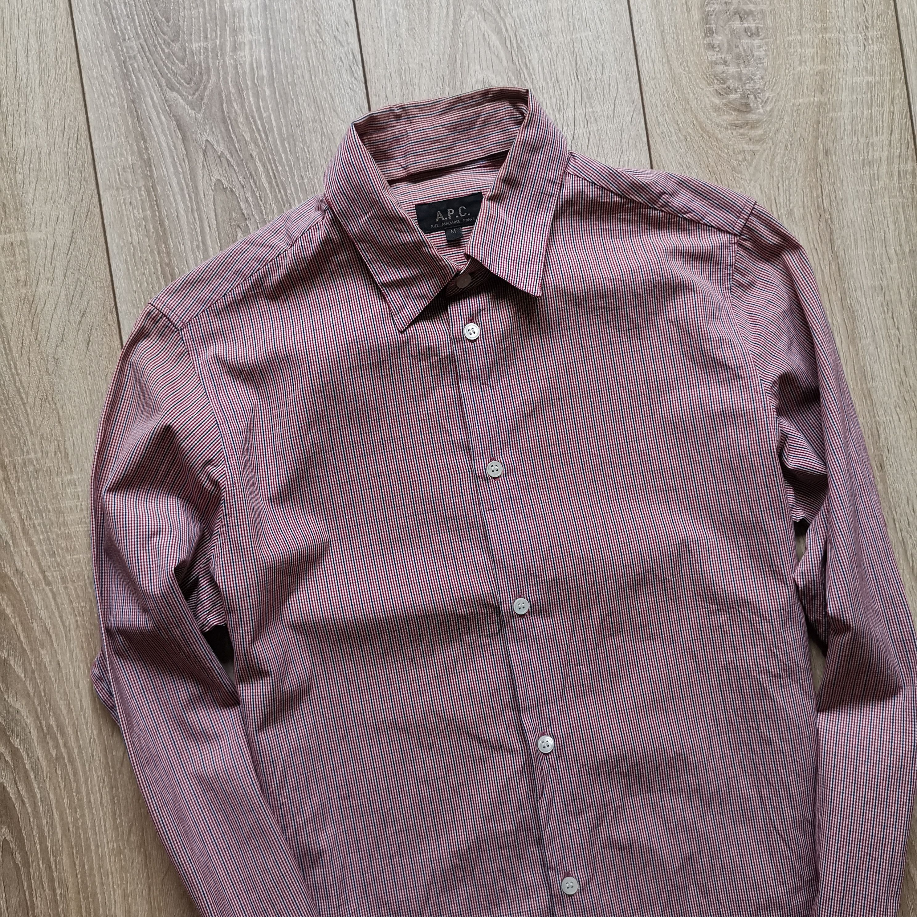 A.P.C. A.P.C rue madame paris plaid shirt with 2 kind of collar Size US M / EU 48-50 / 2 - 2 Thumbnail