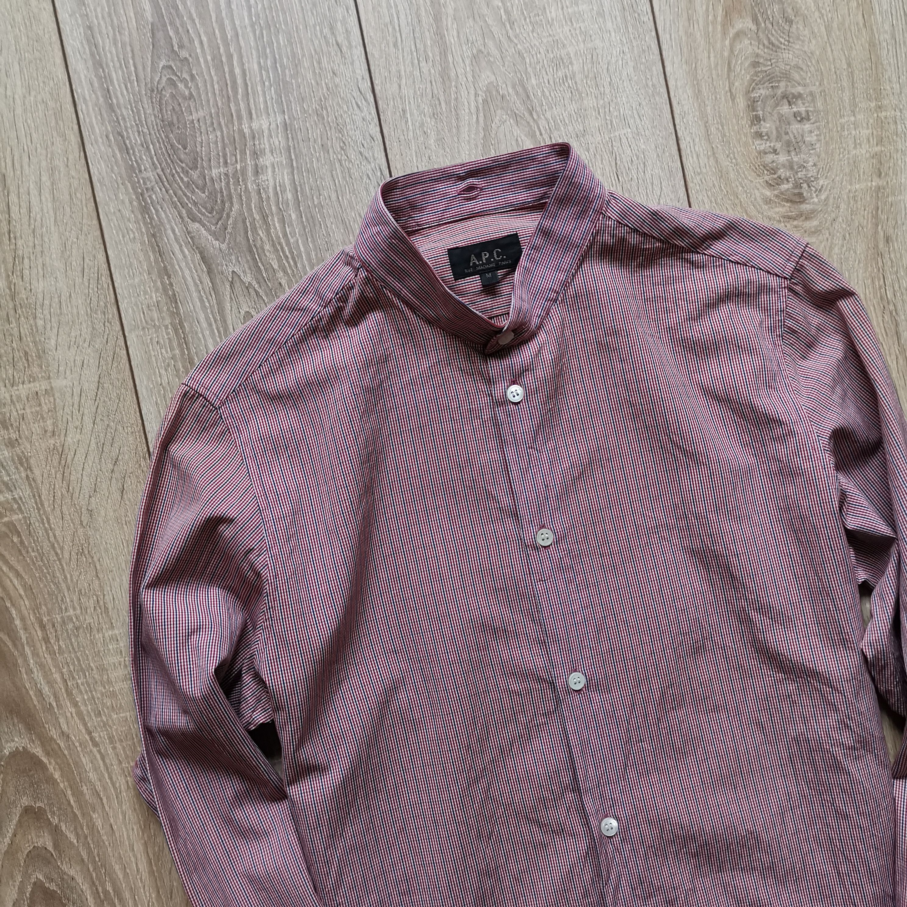 A.P.C. A.P.C rue madame paris plaid shirt with 2 kind of collar Size US M / EU 48-50 / 2 - 5 Thumbnail