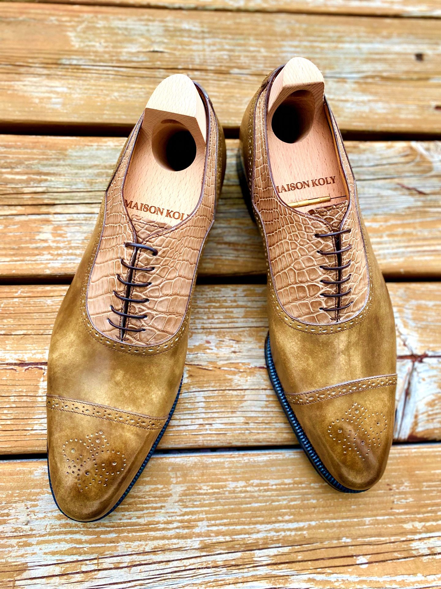 Enzo Bonafe Maison Koly X Enzo Bonafe Magnat Oxfords Alligator Size US 11.5 / EU 44-45 - 2 Thumbnail