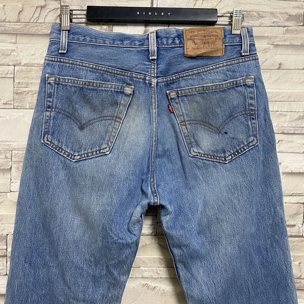 Levi's Vintage 90s Levis 501 Distressed Jeans 31x30 Size US 31 - 9 Thumbnail