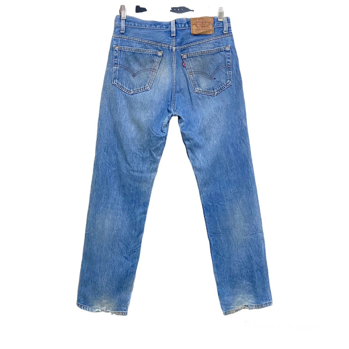 Levi's Vintage 90s Levis 501 Distressed Jeans 31x30 Size US 31 - 2 Thumbnail