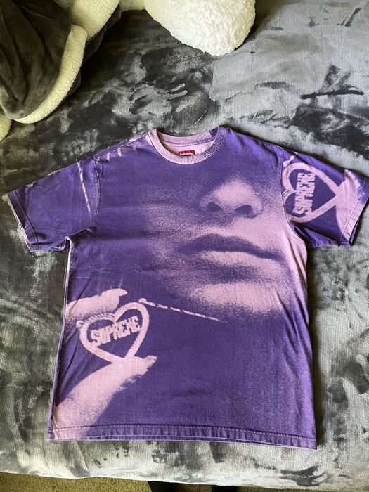 Supreme Supreme Kim Necklace Tee Purple | Grailed