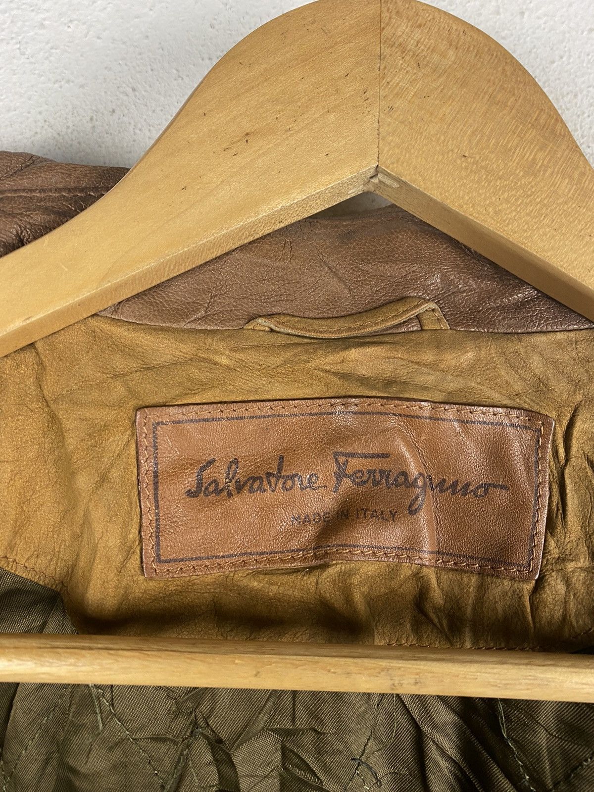 Salvatore Ferragamo Vintage Salvatore Ferragamo Leather Jacket Elegance Size US L / EU 52-54 / 3 - 9 Thumbnail