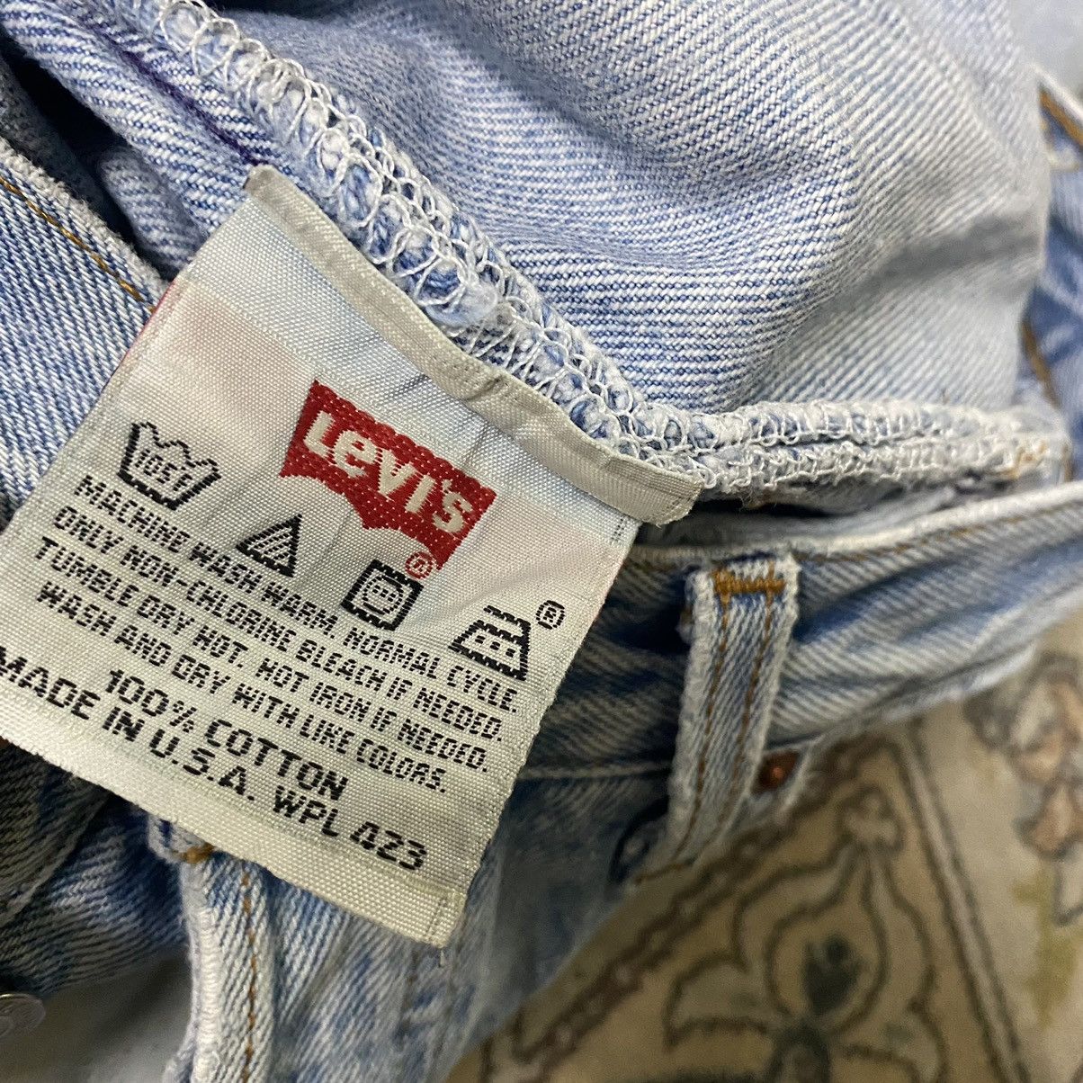 Levi's Vintage 90s Levis 501 Lightwash Distressed Jeans 29x31 Size US 29 - 16 Thumbnail