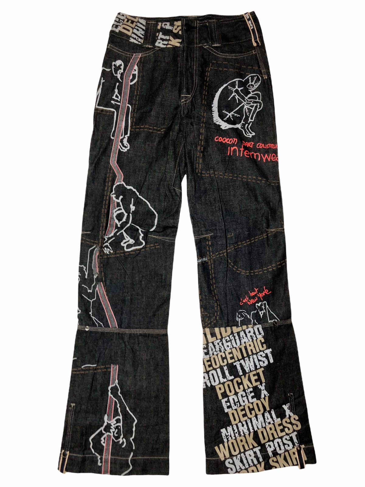 Image of Marithe Francois Girbaud 90's Francois Girbaud - Perspective Denim Pants in Black, Men's (Size 31)