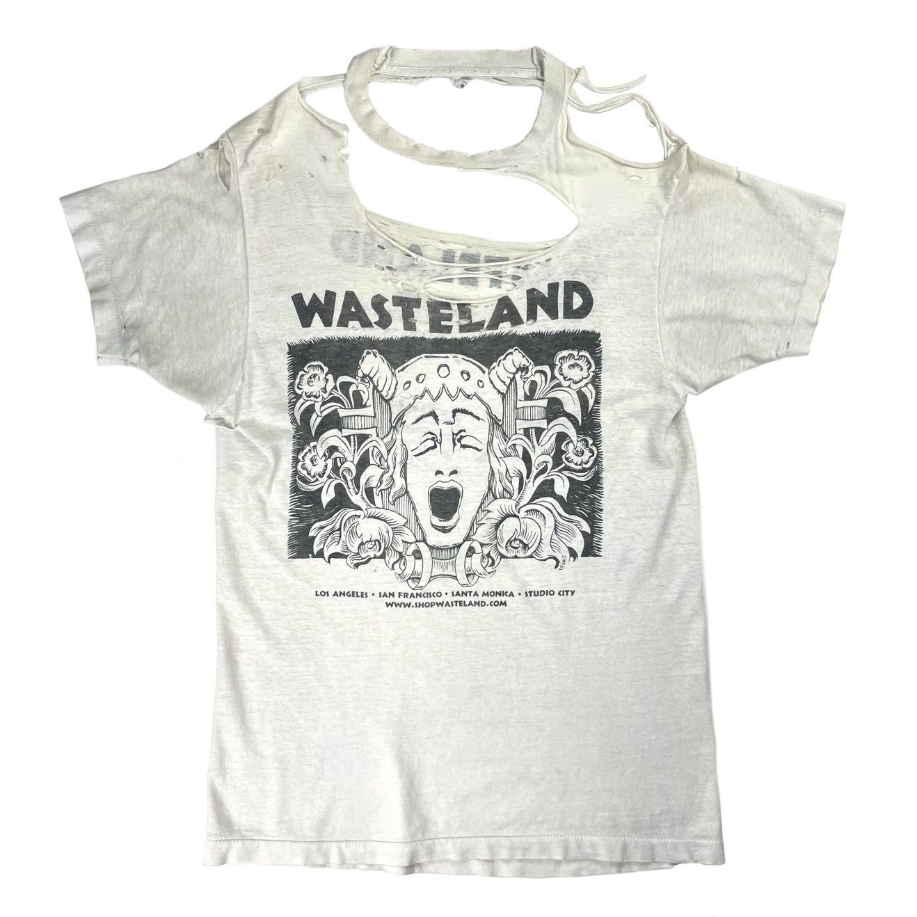 Vintage VINTAGE 80'S THRASHED WASTELAND T-SHIRT Size US L / EU 52-54 / 3 - 2 Thumbnail
