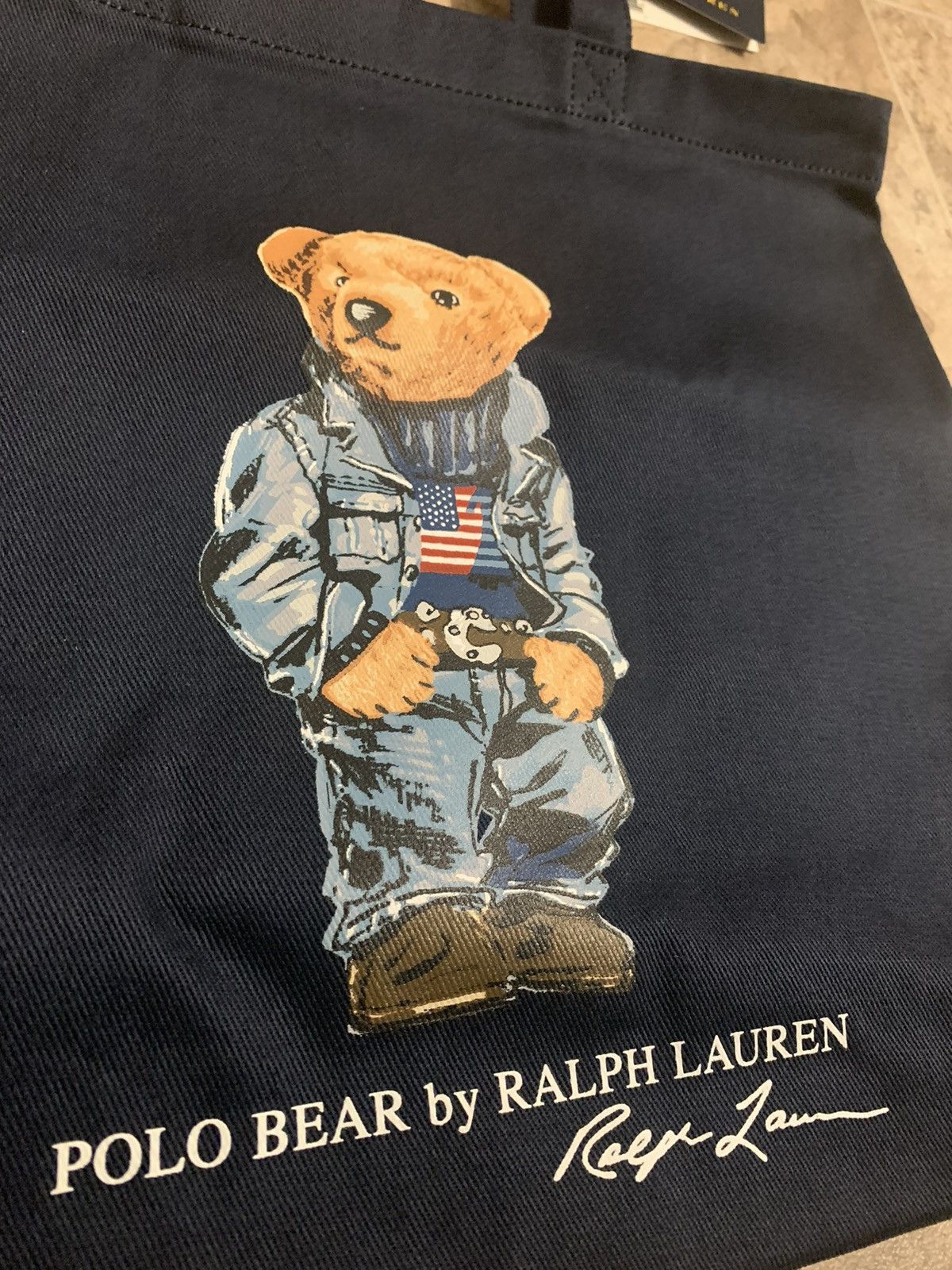 Deadstock Polo Bear Denim shops Bear Tote Bag