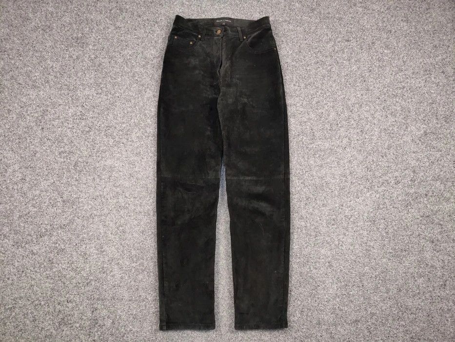 Japanese Brand Vintage 90's Japanese Genuine leather Black Pants Hype Size US 31 - 5 Thumbnail