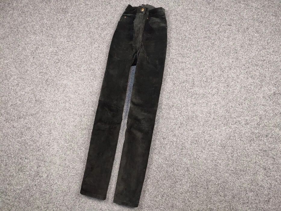 Japanese Brand Vintage 90's Japanese Genuine leather Black Pants Hype Size US 31 - 2 Thumbnail