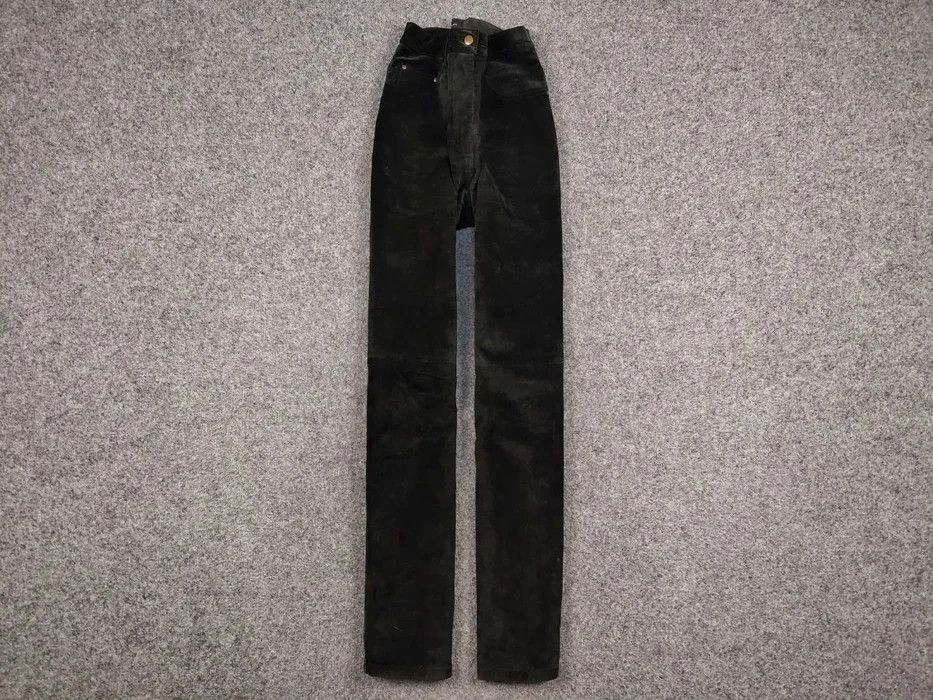 Japanese Brand Vintage 90's Japanese Genuine leather Black Pants Hype Size US 31 - 1 Thumbnail