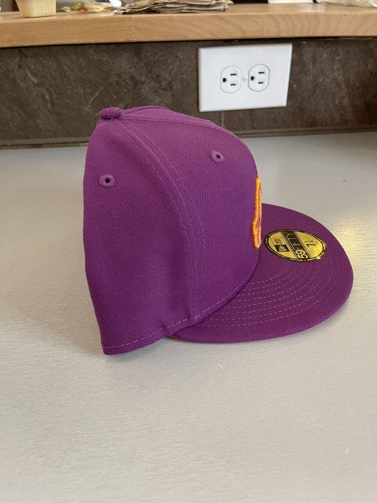 New Era Cubs New Era 59Fifty Script Purple Fitted Hat 7 3/4 Size ONE SIZE - 2 Thumbnail