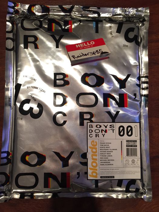 Frank Ocean Boy's Don't Cry Magazine Size ONE SIZE - 1 Preview